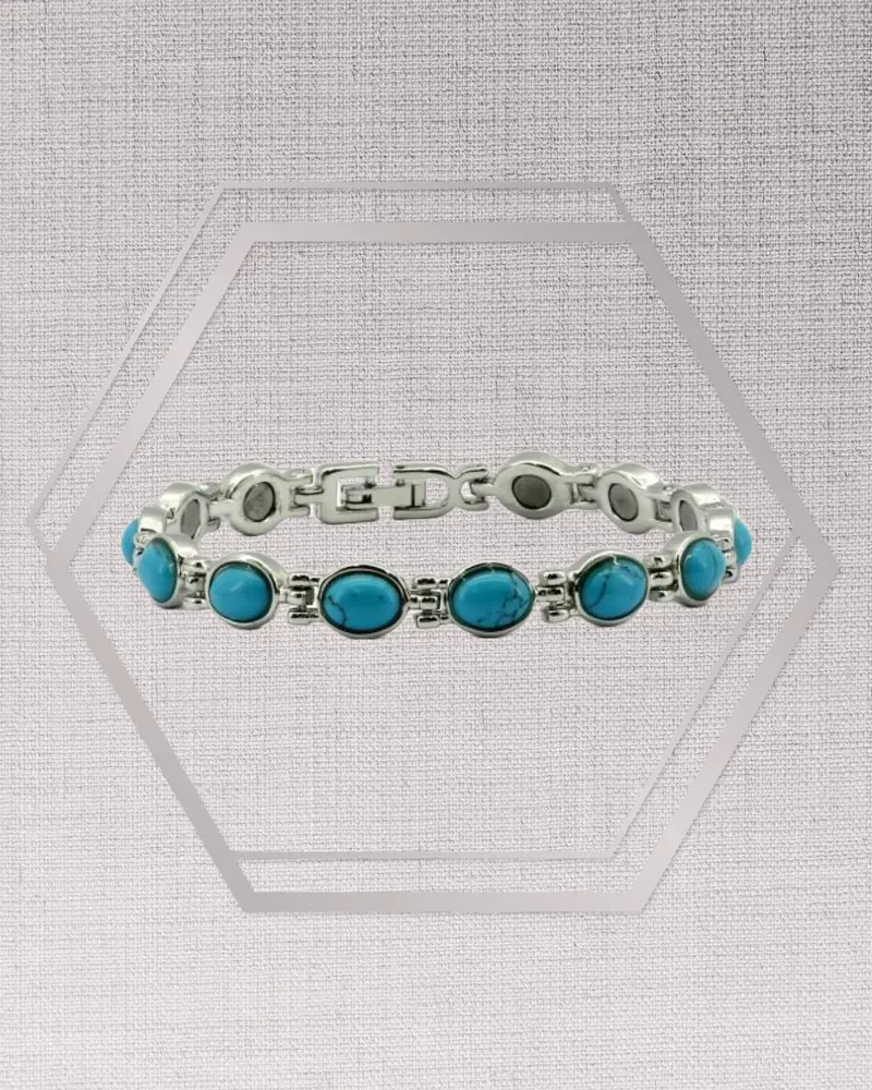 Magnetic Bracelet Turquoise Oval 'SUPER B'