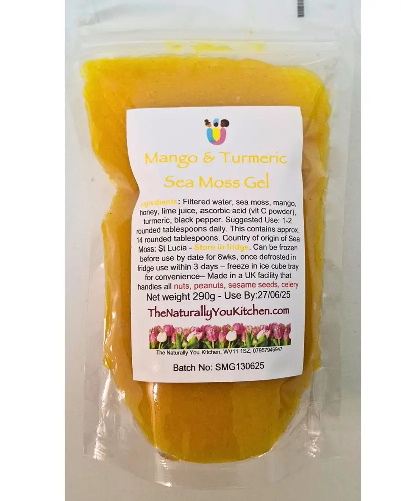 Mango & Turmeric Sea Moss Gel 290g For Delivery