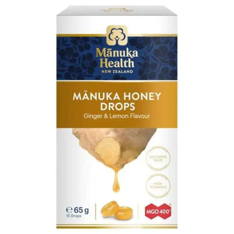 Manuka Health Manuka Honey Lozenges with Ginger and Lemon 65g