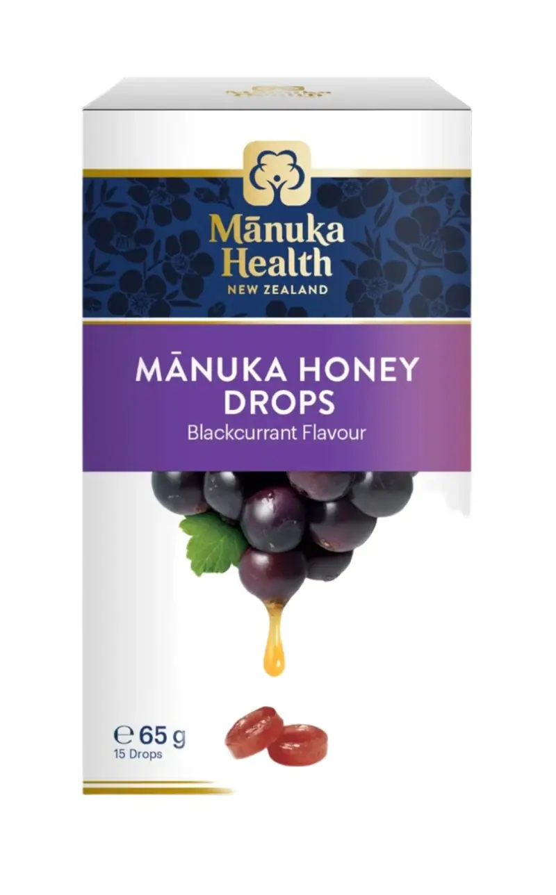 Manuka Health MGO 400 Manuka Honey Lozenge Drops - Blackcurrant