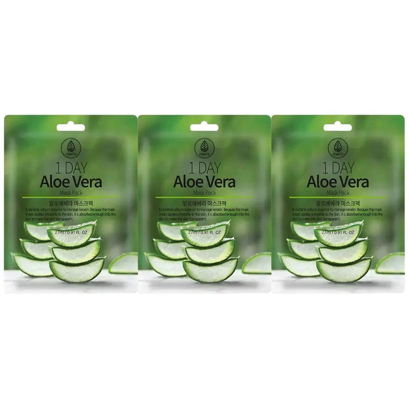 MEDB - 1 Day Aloe Vera Mask Pack 27ml. (Pack of 3)