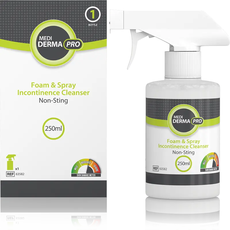 Medi Derma-PRO Foam & Spray Incontinence Cleanser 250ml