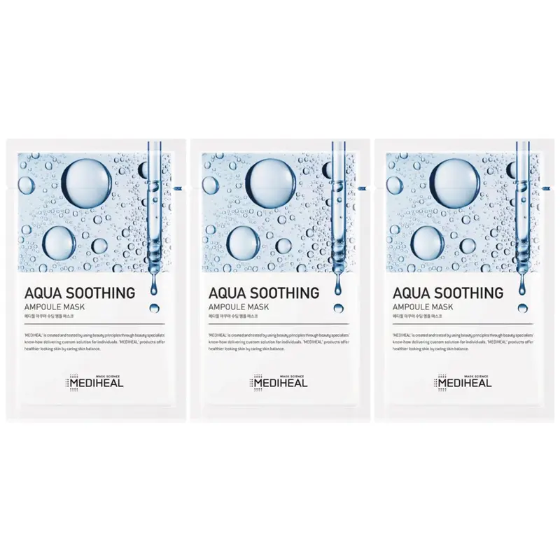 Mediheal - Aqua Soothing Ampoule Mask 25ml. (Pack of 3)