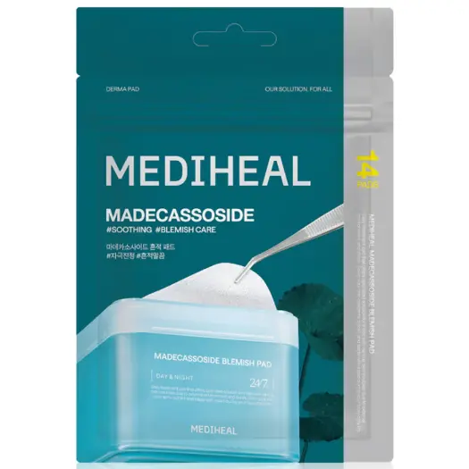 Mediheal - Madecassoside Blemish Day & Night Pad, Blemish Care and Soothing (14 Pads)