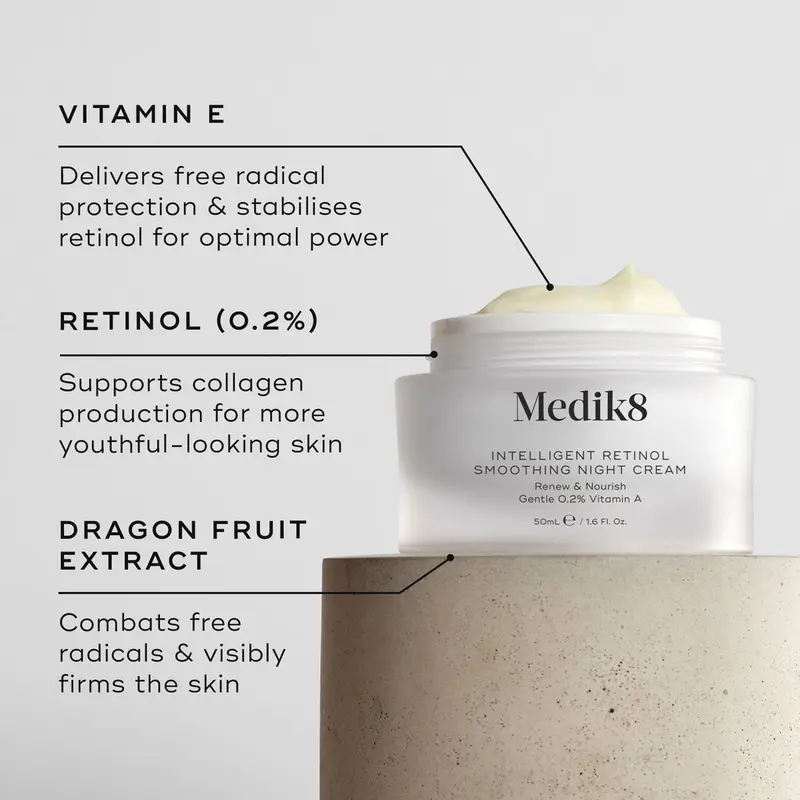 Medik8 INTELLIGENT RETINOL® SMOOTHING NIGHT CREAMRenew & Nourish Gentle 0.2% Vitamin A