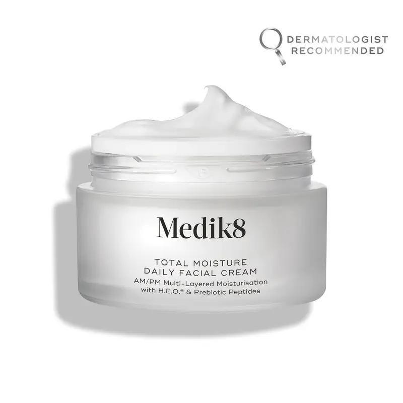 MEDIK8 TOTAL MOISTURE DAILY FACIAL CREAM™ 50mlAM/PM Multi-Layered Moisturisation with H.E.O.® & Prebiotic Peptides