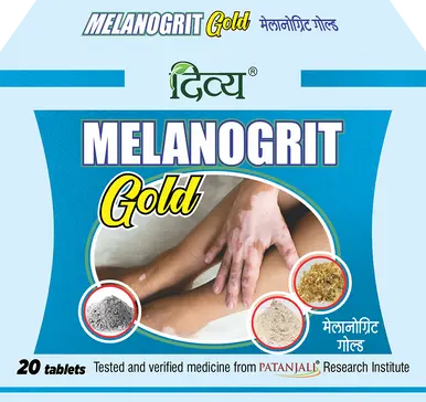 Melanogrit Gold 20 Tablets, blood purifier for skin conditions & leukoderma
