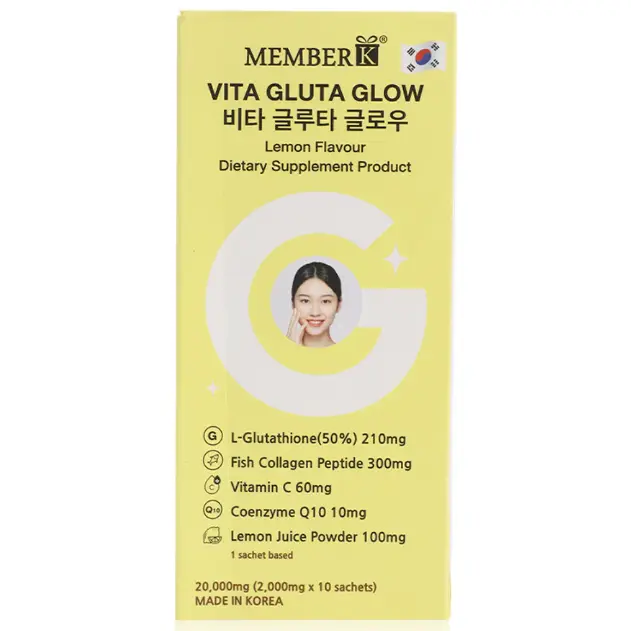 Memberk - Vita Gluta Glow Lemon Flavour 2g. (10 Sachets)