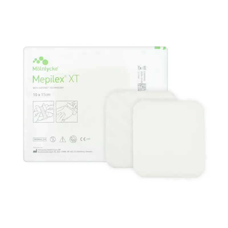 Mepilex XT Dressing - Soft Silicone Foam Dressing (10cm x 11cm) (x1 or 5)