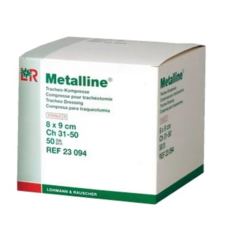 Metalline® Tracheostomy Dressing – 8cm × 9cm – Box of 50
