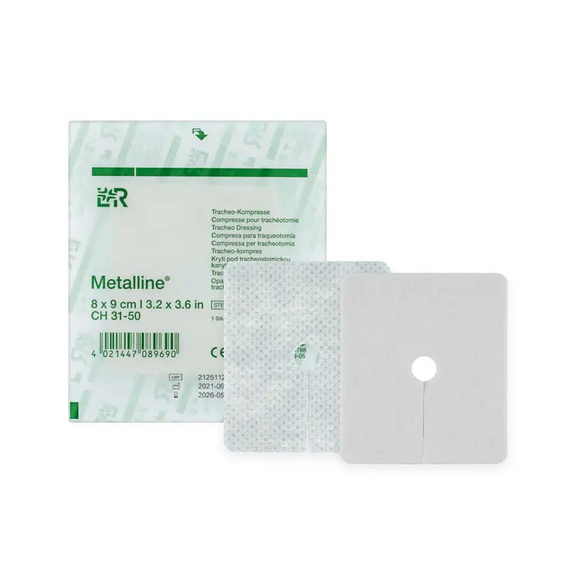 Metalline Tracheostomy Dressing (8cm x 9cm) (x1 or 50)