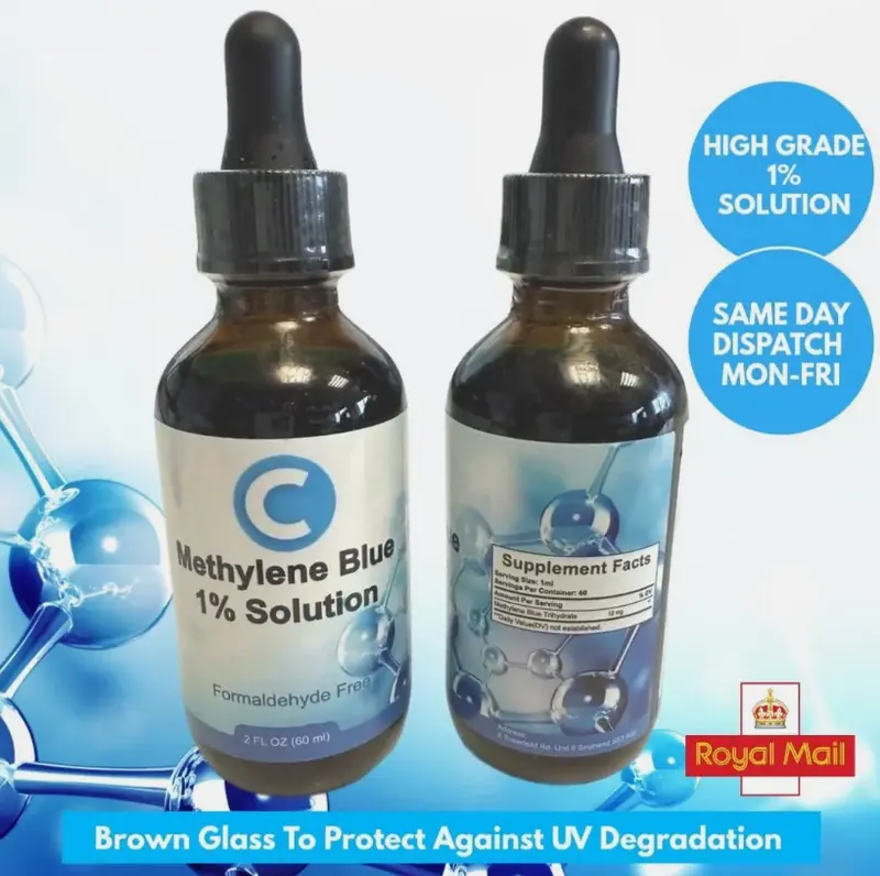 Methylene Blue 2x 60ml bottles UK | Laboratory & General Purpose Solution