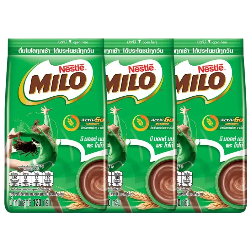 Milo - Bag Type 120g. (Pack of 3)