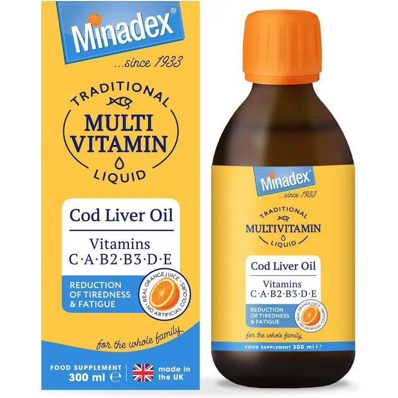 Minadex Multivitamin Liquid Orange Flavour 300 ml
