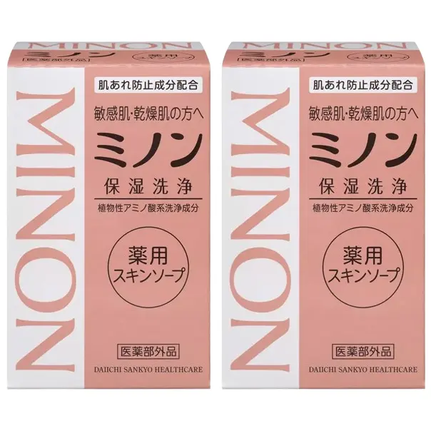 Minon - Medicated Skin Soap 80g. (Pack of 2)