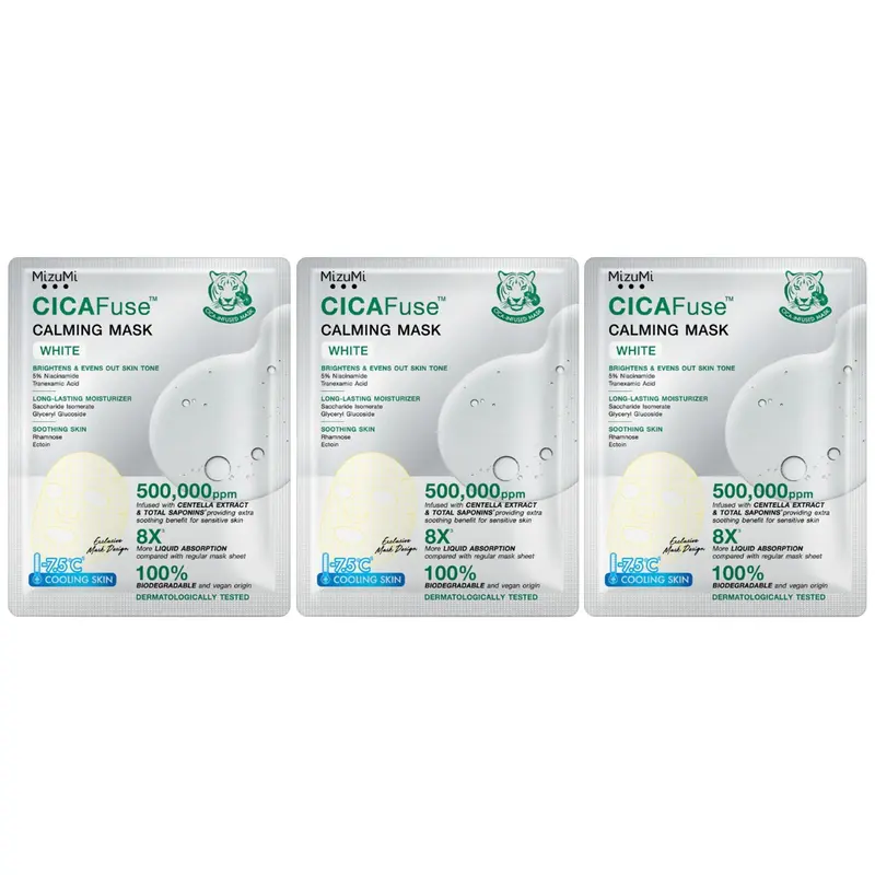 MizuMi - CICAFuse Calming Mask White 30ml. (Pack of 3)