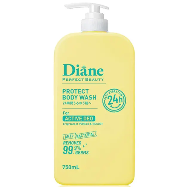 Moist Diane - Protect Body Wash for Active Deo, Anti-Bacterial, Pomelo & Muguet 750ml.