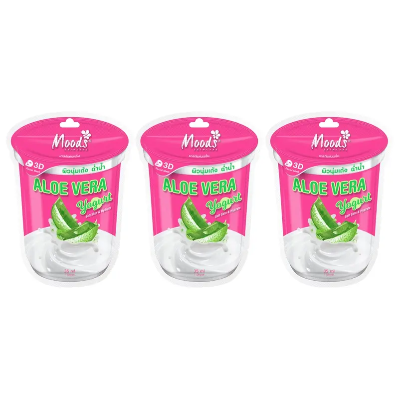 Moods Skin Care - Aloe Vera Yogurt Mask 35ml. (Pack of 3)