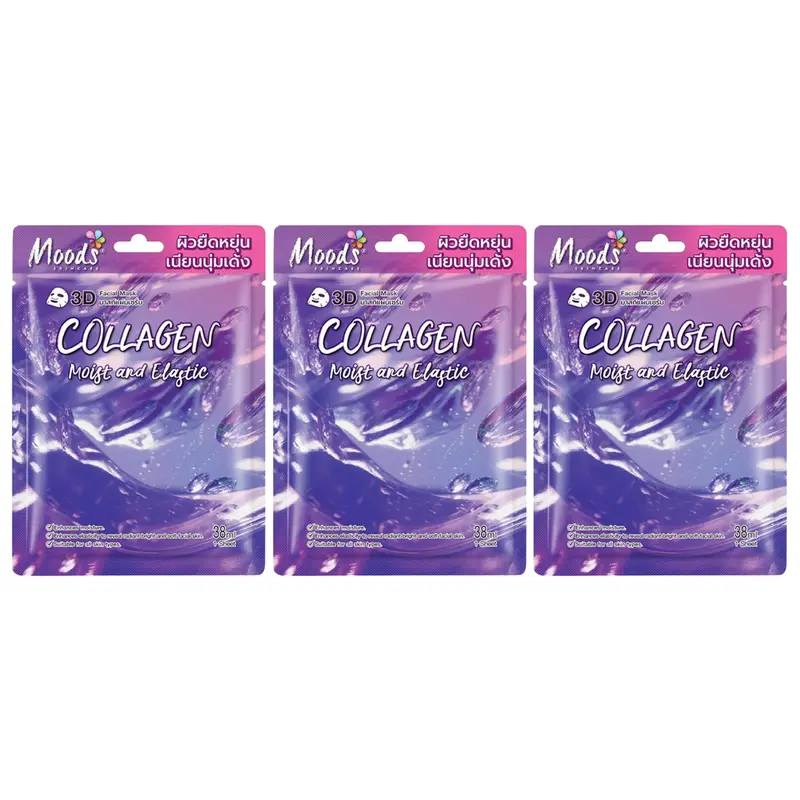 Moods Skin Care - Collagen Moist And Elastic 3D Facial 38ml. (Pack of 3)
