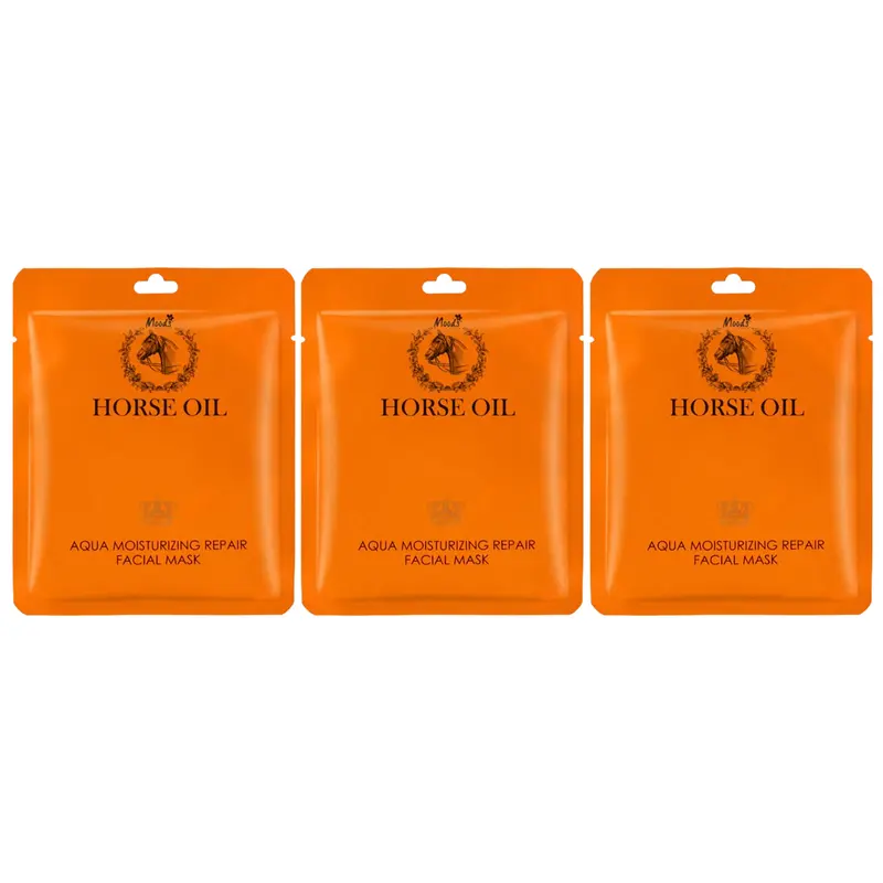 Moods Skin Care - Horse Oil Aqua Moisturizing Repair Facial Mask 30ml. (Pack of 3)