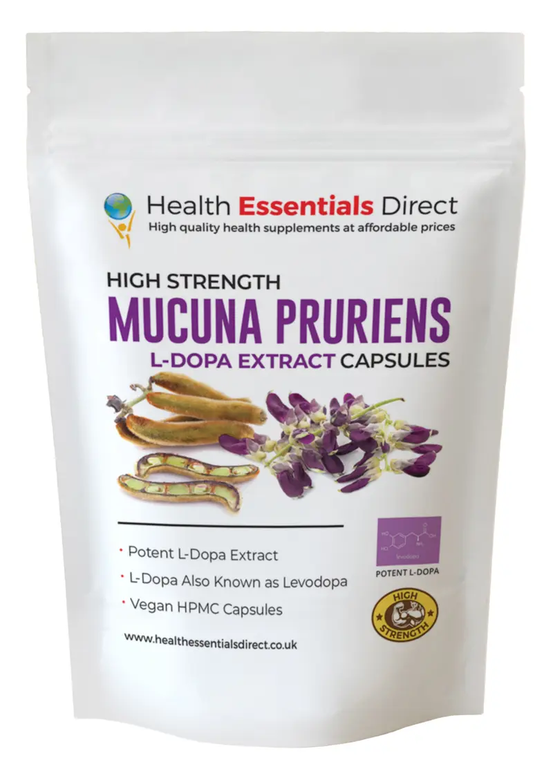 Mucuna Pruriens Capsules - 6750mg Highest Strength - 40% L-Dopa