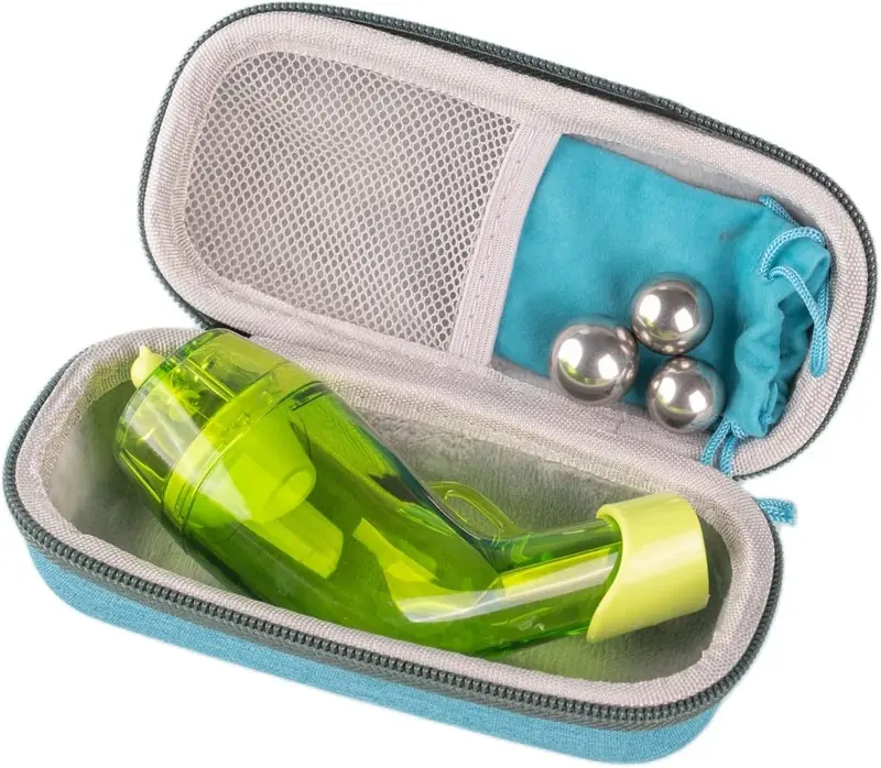 Mucus Removal Device Lung Expander Breathing Exercise Respiratory Trainer Green