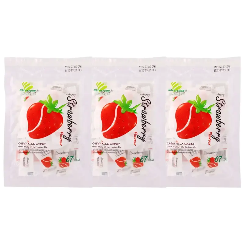 My Chewy - Milk Strawberry Chewy Candy 67 g. (Pack of 3)