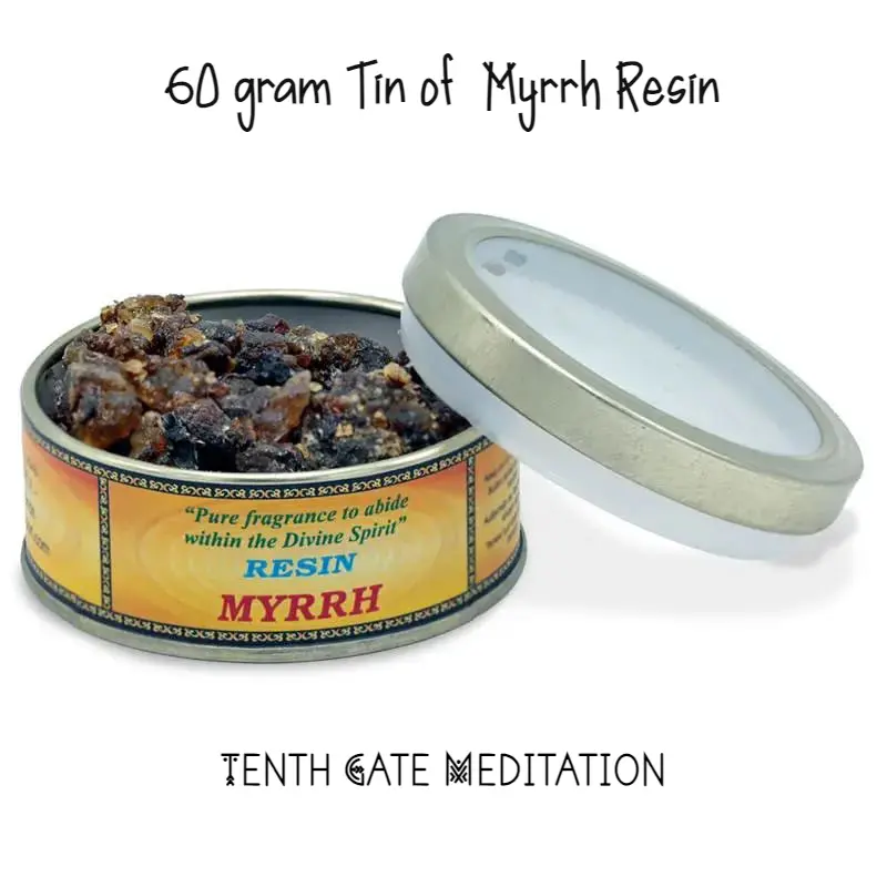 Myrrh Resin Tin | Incense Resin | Meditation | Loving Energy Infused within a Crystal Grid