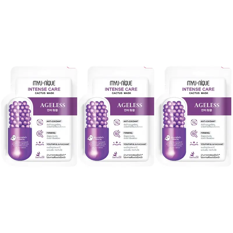 MYU-NIQUE - Intense Care Cactus Mask 25g. (Pack of 3)