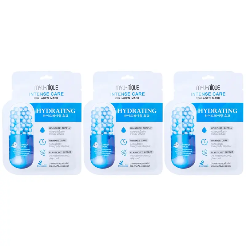 MYU-NIQUE - Intense Care Collagen Mask 25g. (Pack of 3)