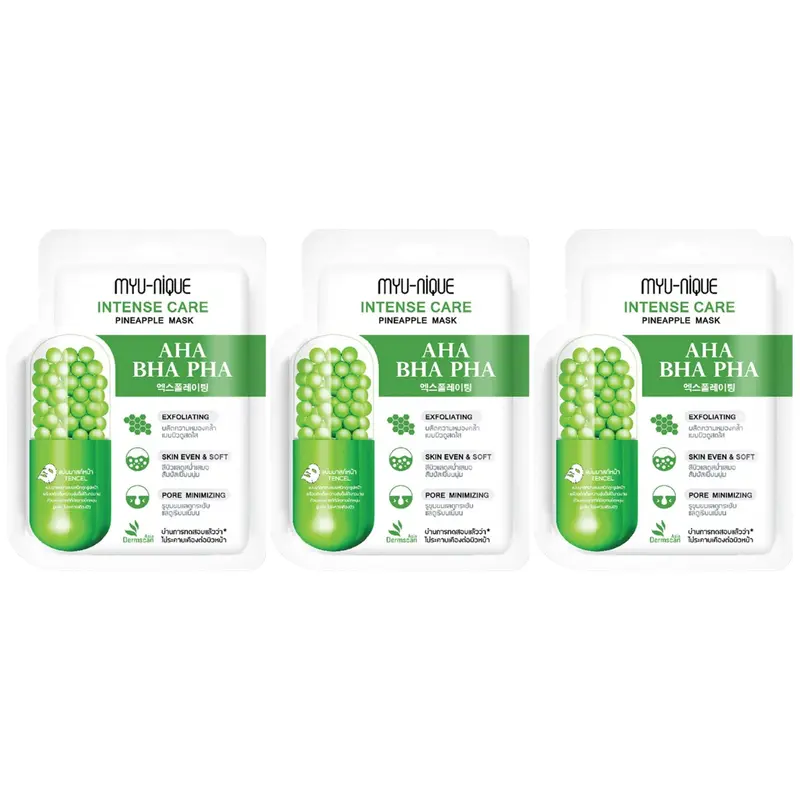 MYU-NIQUE - Intense Care Pineapple Mask 25g. (Pack of 3)