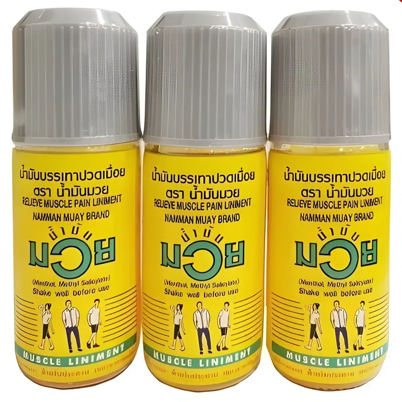 Namman Muay - Boxing Liniment, Relieve Muscle Pain, Muay Thai Massage Oil, Thailand 30ml. (Pack of 3)
