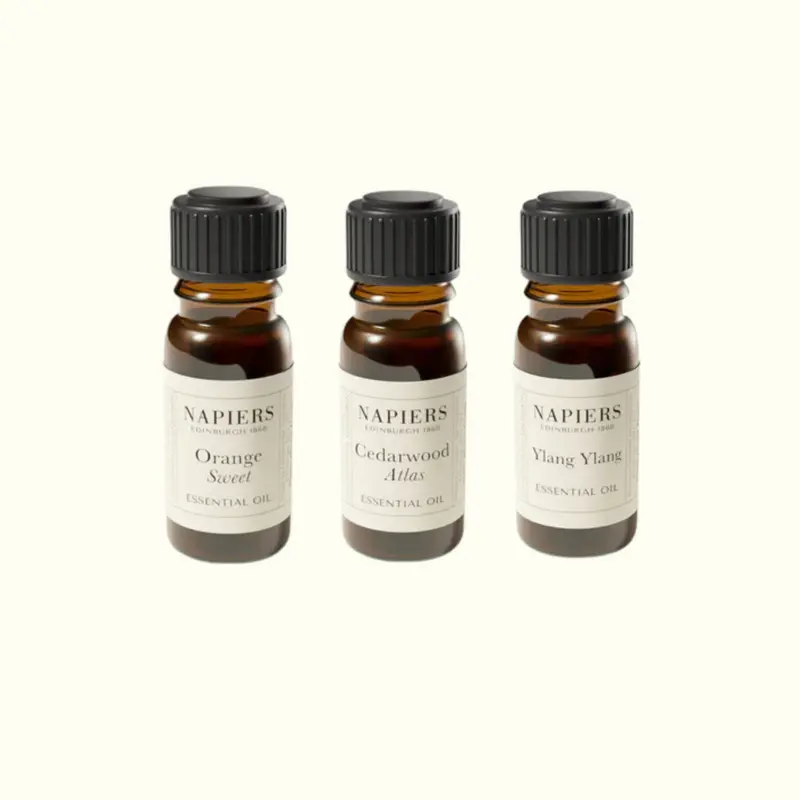 Napiers Mood Boosting Essential Oil Bundle (Sweet Orange Oil, Ylang Ylang & Cedarwood Atlas)