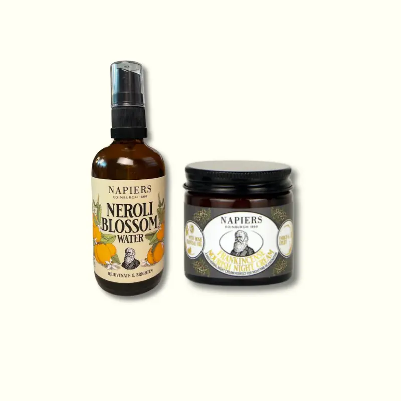 Napiers Neroli Blossom Water & Napiers Frankincense Nourish Night Cream