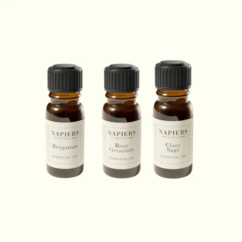 Napiers PMS Balance Essential Oil Bundle (Clary Sage, Rose Geranium & Bergamot)