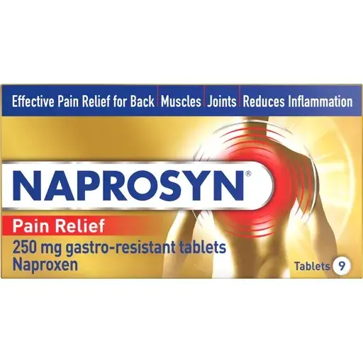 Naprosyn Pain Relief 250mg Gastro Resistant Tablets - 9 Tablets