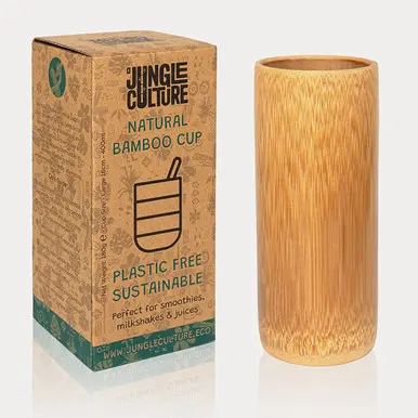 Natural Coco Shell CupNatural Bamboo Drinking CupsSet of 2 with Bamboo Straws