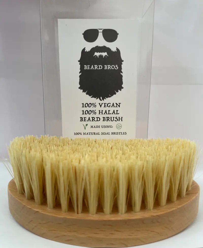 Natural Sisal Bristle Beard Brush | Eco Beard Grooming BEARD BROS – Halal Vegan