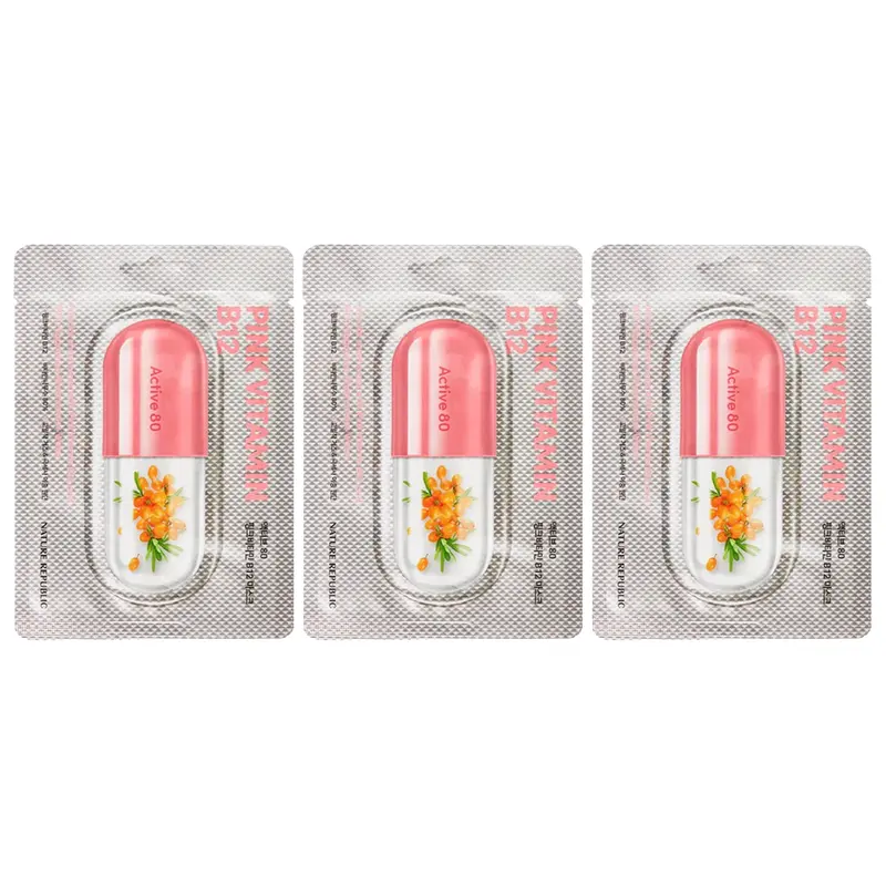 Nature Republic - Active 80 Pink Vitamin B12 Mask 29ml. (Pack of 3)
