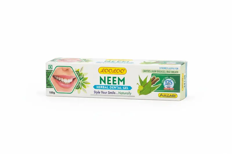 Neem Dental Gel 100g – Natural Gum, Teeth Care Toothpaste | Cavities, Bad Breath Support