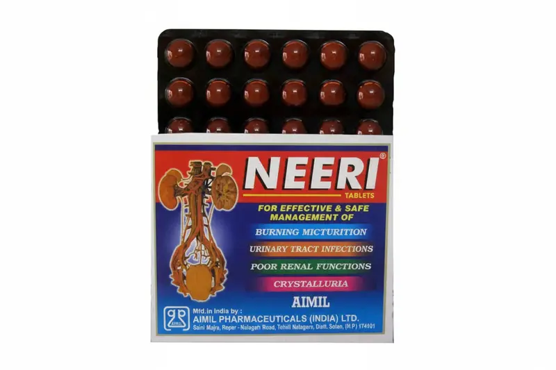 Neeri Tablets For Kidney Stones, Urinary Tract Infections (UTIs) Resolves & Dissolves Urinary Problems