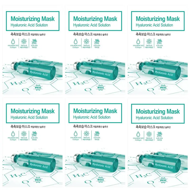 Neil - Moisturizing Hyaluronic Acid Solution Mask 22g. (Pack of 6)