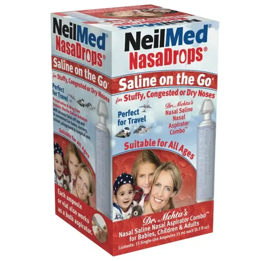 NeilMed NasaDrops Saline On-the-Go 15 x 15ml