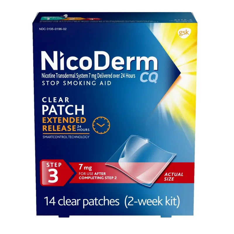 NicoDerm CQ Nicotine Patch 7mg Clear (N)