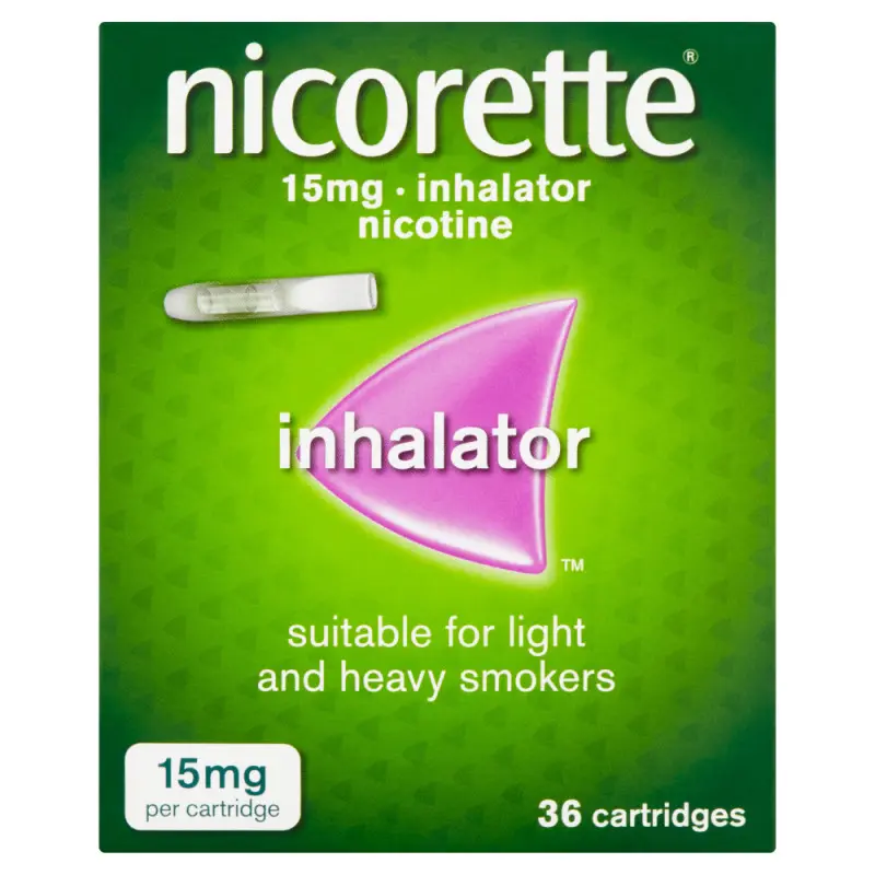 Nicorette 15mg (per cartridge) Nicotine Inhalator - 36 Cartridges