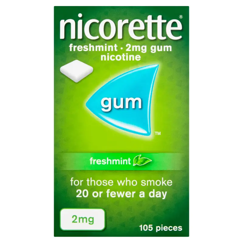 Nicorette Freshmint Gum 2mg 105 Pieces