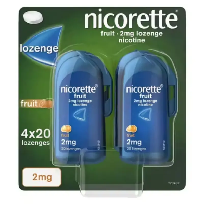 Nicorette Fruit 2mg and 4mg - 80 Lozenge (N)