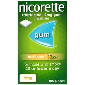 Nicorette Fruit Fusion 2mg Nicotine Gum 105 Pieces