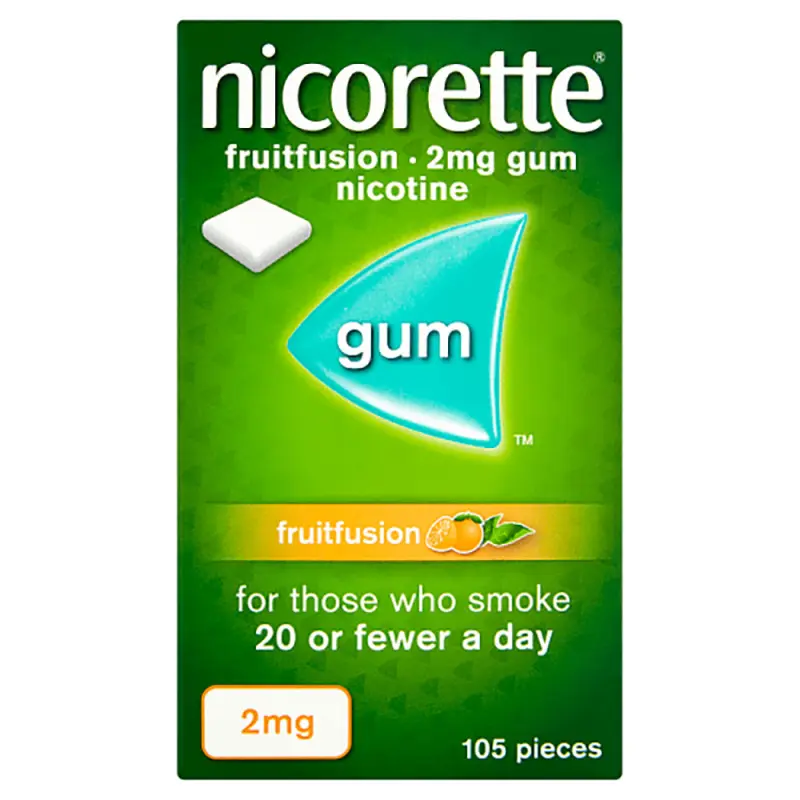 Nicorette Fruitfusion Gum 2mg 105 Pieces