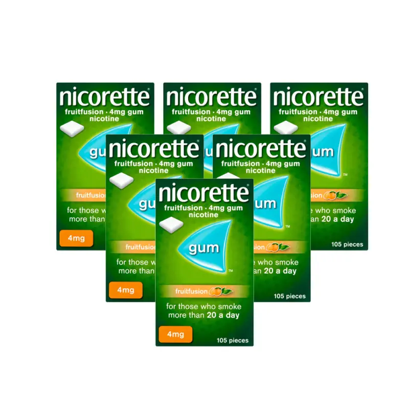 Nicorette Gum Fruit Fusion 4mg - 630 Pieces
